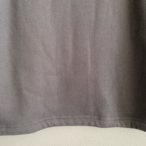 Men’s Thermal Long Sleeve Size XL Grey Shirt Snap Button Work n’ Sport - Picture 6 of 9